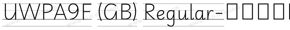 UWPA9F (GB) Regular字体转换